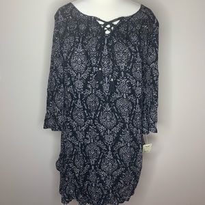 Black and White Patterned Dress